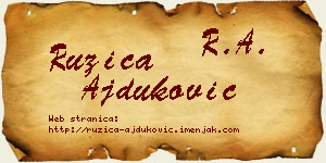 Ružica Ajduković vizit kartica
